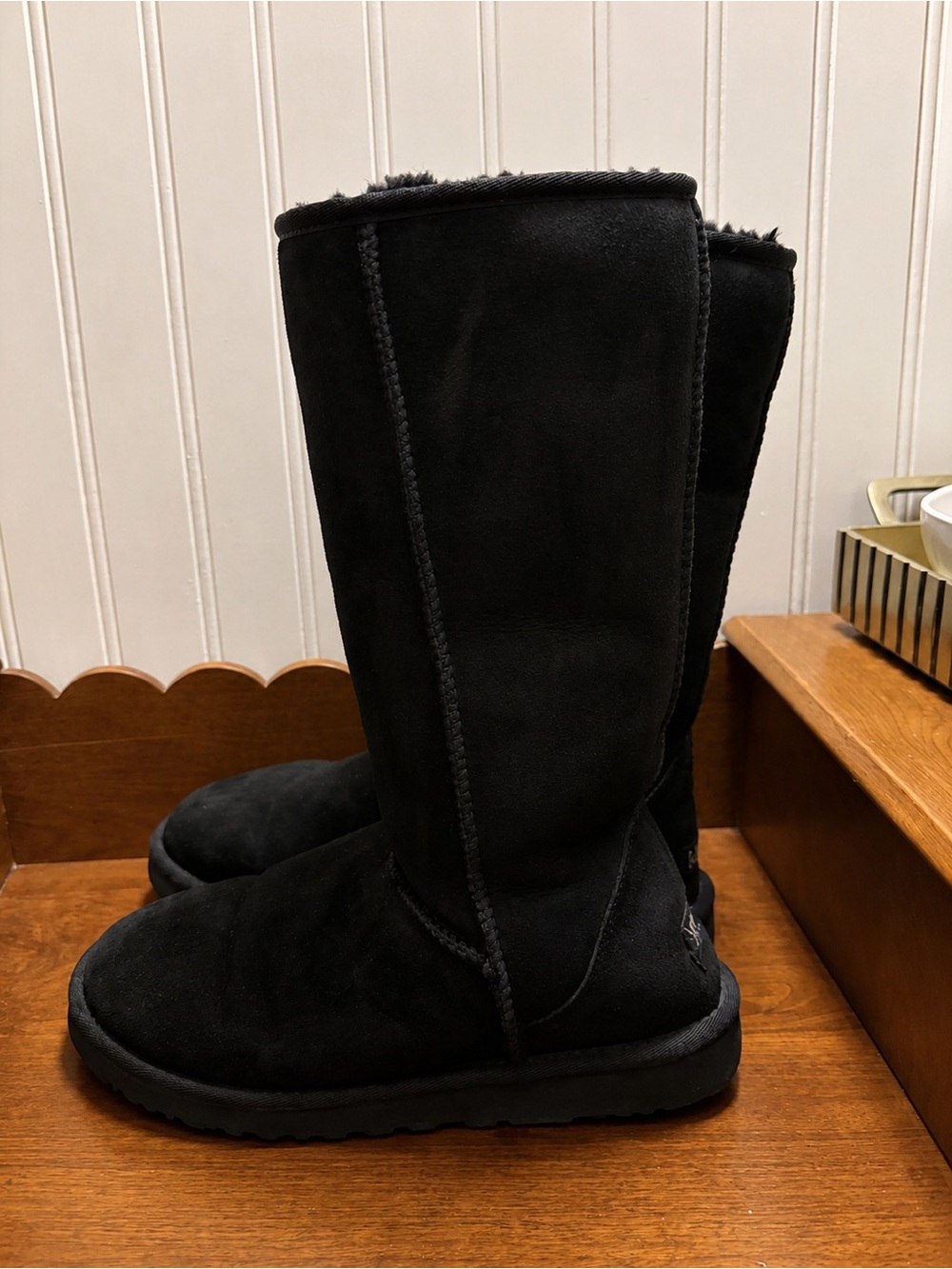 UGG Australia Classic Tall Black Sheepskin Boots